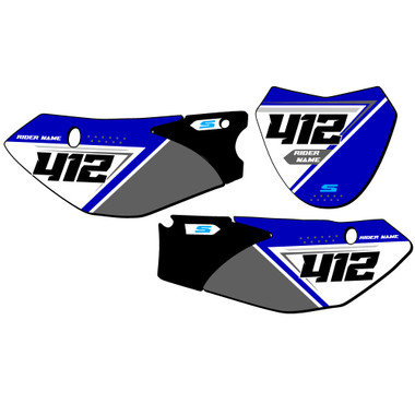 TOMO ブルーシールT ネイビー110 S L ホワイトS M 合計5枚 Yamaha TTR 110 Dirt Bike Number Plate Graphics - SG65 BLUE | SENGE