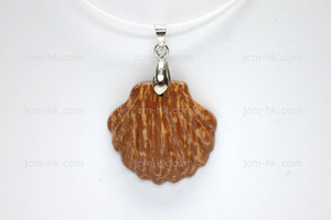28X28mm Wood Carved Designer Bead Pendant [z1530]