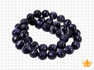 8mm Blue Goldstone Round Beads 15.5" synthetic [8d25]