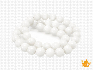 8mm White Obsidian Round Beads 15.5" [8b98]