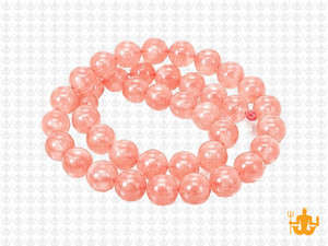 8mm Cherry Quartz Round Beads 15.5" synthetic [8a41]