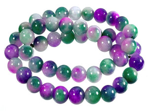 8mm Purple Fusion Jade Round Beads 15.5" dyed [8b5a]