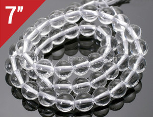 10mm Crystal Round Loose Beads About 7" synthetic [i10a5]