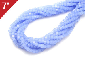 4x4mm Chalcedony Cube Loose Beads 7" synthetic [iu71a65]