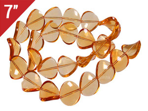 16mm Citrine Twisted Loose Beads 7" synthetic [iu87a7]