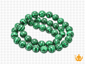 8mm Green Malachite Round Beads 15.5" synthetic [8r37]