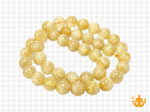 8mm Rulite Quartz Round Beads 15.5" synthetic [8a44]