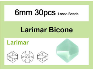 6mm Green Opal Crystal Faceted Bicone Loose Beads 30pcs. [iuc22b3]