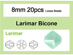 8mm Green Opal Crystal Faceted Bicone Loose Beads 20pcs. [iuc23b3]