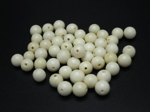 8mm Natural Buffalo Bone Beads 25pcs, A Grade [8z1i]