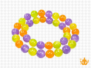 8mm Yellow Chalcedony, Perodot Quartz & Sky Quartz Round Beads 15.5" synthetic [8x35]