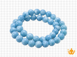 8mm Aquamarine Round Beads 15.5" dyed quartz [8r75]