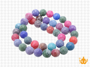 8mm Mix Spider Agate Round Beads 15.5" dyed [8f31x]