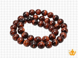 8mm Red Tiger Eye Round Beads 15.5" heated [8g3r]