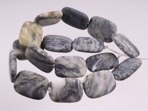 15x20mm Zebra Agate Puff Rectangle Beads 15.5" natural [s8c43-15]
