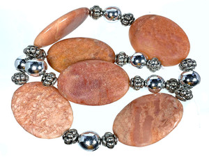 20x30mm Red Malachite Oval Beads 15.5" natural [wa276b]