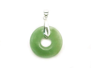 25mm Shanghai Jade Donut Pendant 1pc. [y911cp]