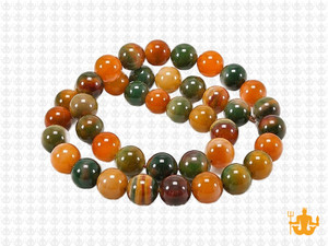 8mm Fusion Banded Agate Round Beads 15.5" dyed [8f28]