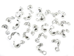 925 Sterling Silver Large Size Bead Tip 5pcs. [y807d]