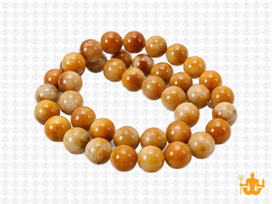 8mm Yellow Sesame Agate Round Beads 15.5" dyed [8g4y]