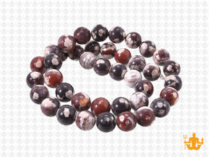 8mm Black Dot Agate Beads 15.5" dyed [8g5k]