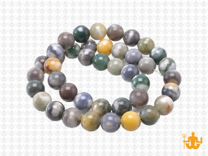 8mm Mix Dot Agate Beads 15.5" dyed [8g5x]
