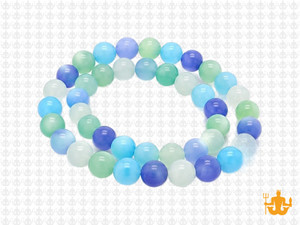 8mm Mix Quartz Round Beads 15.5" synthetic [8x2]