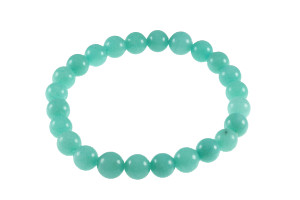 6mm Amazonite Elastic Bracelet 7.5" Natural Dyed [b2d51]