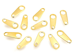 6x3mm Gold Plated Chain Tab About 50pcs. [y308c]
