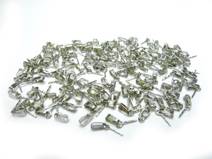 14mm Copper Silver Plated Bail Pendant (Pin 0.6mm Thick) 10pcs. [y328b]