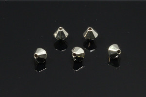 6mm Silver Plastic Faceted Diamond Beads 50pcs [y518c]