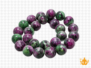 10mm China Ruby Zoisite Round Beads 15.5" dyed [10r1]