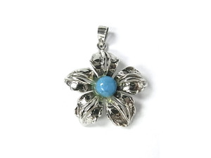 925 Sterling Silver 25mm Natural Arizona Turquoise Pendant [e1194]