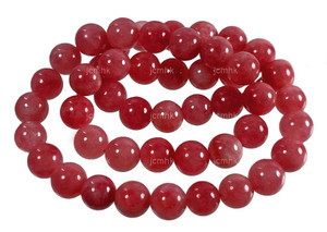 10mm Rhodonite Jade Round Beads 15.5" dyed [10b5d]