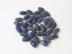 5x10mm A Grade Matte Sodalite Pipe Beads 35pcs. [e1191]