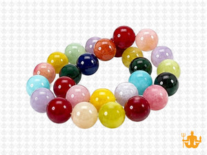 10mm Mix Gemstone Round Beads 15.5" dyed [10b5x]