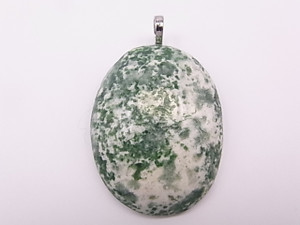 30x42mm Tree Agate Cabochon Pendant [e296]