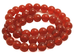 10mm Red Agate Round Beads 15.5" heated [10f10]