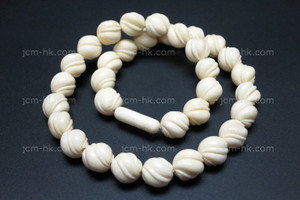 12mm Buffalo Bone Necklace 18" [z7624]