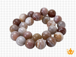 10mm Brown Banded Agate Round Beads 15.5" dyed [10f25]