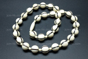 10mm Buffalo Bone & Horn Beads Necklace 18" [z7575]