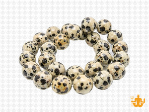 10mm Dalmatian Jasper Round Beads 15.5" natural [10b23]