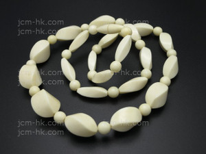 7x11-12x18mm Buffalo Bone Necklace 22" [z7869]