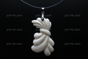 30x52mm Buffalo Bone Carved Designer Bead Pendant [z7142]