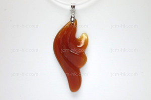32X65mm Amber Horn Carved Designer Bead Pendant [z1710]