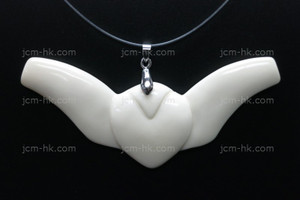 66x30mm Buffalo Bone heart Designer Bead Pendant [z5087]