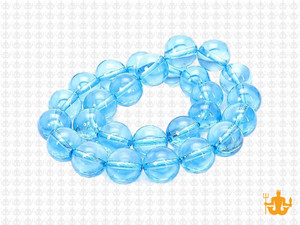 10mm Aquamarine Round Beads 15.5" synthetic [10a34]