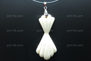25x55mm Buffalo Bone Carved Designer Bead Pendant [z7094]