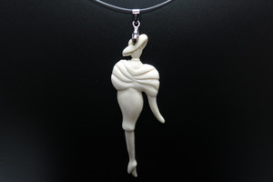 30x96mm Buffalo Bone Beauty Designer Bead Pendant [z5482]