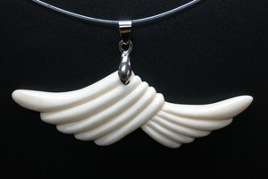 75x26mm Buffalo Bone Carved Designer Bead Pendant [z5503]